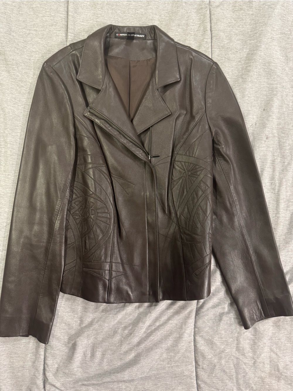 Company Ellen Tracy Women’s Dark Brown Leather Jacket